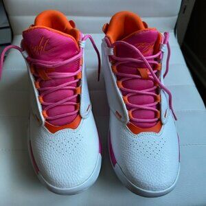 Jordan FLIGHT Sneakers | Size 6.5 big kids | orange/white/pink